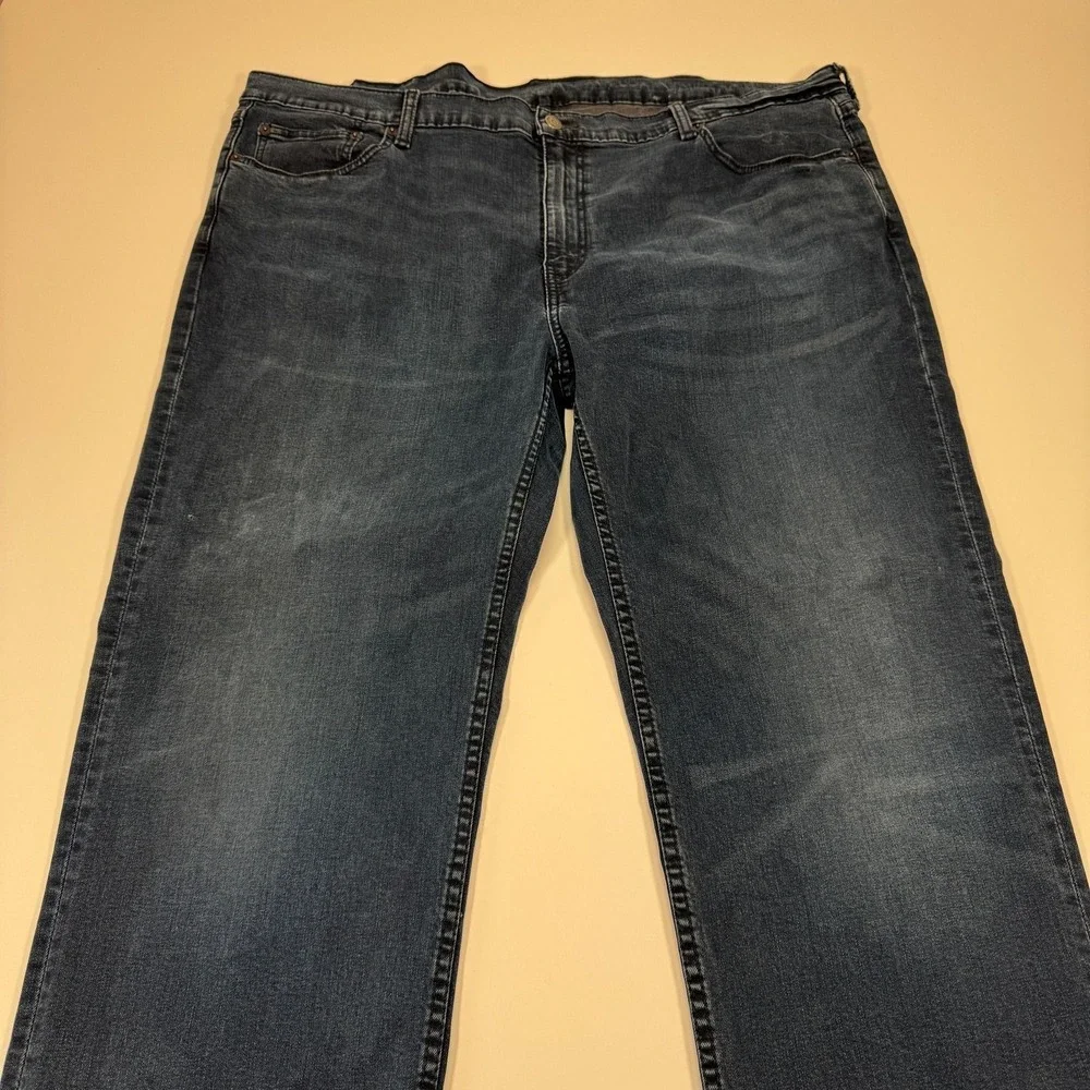 Levi's 514 Jeans Mens 46x31 Tagged 48x34 Dark Wash Straight Fit Denim Cotton